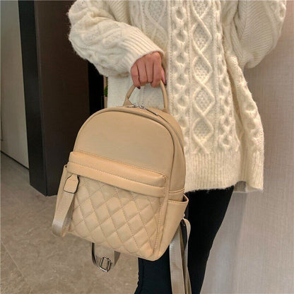 2023 Embroidered Backpack Women's PU Bag Multi-function Backpack