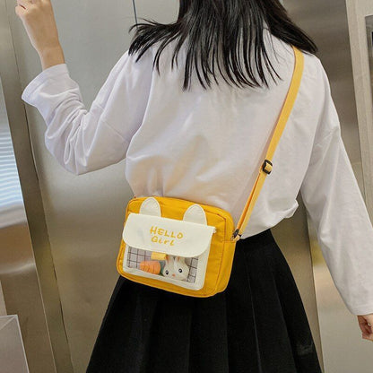 Canvas Bag Messenger Bag Shoulder Purse Shopping Handbag Crossbody 21*16*6.5 CM
