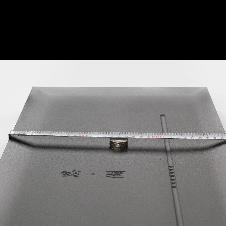 Complete Stone Weighted Tea Tray Chinese Words Carved Black Stone Tea Table Big