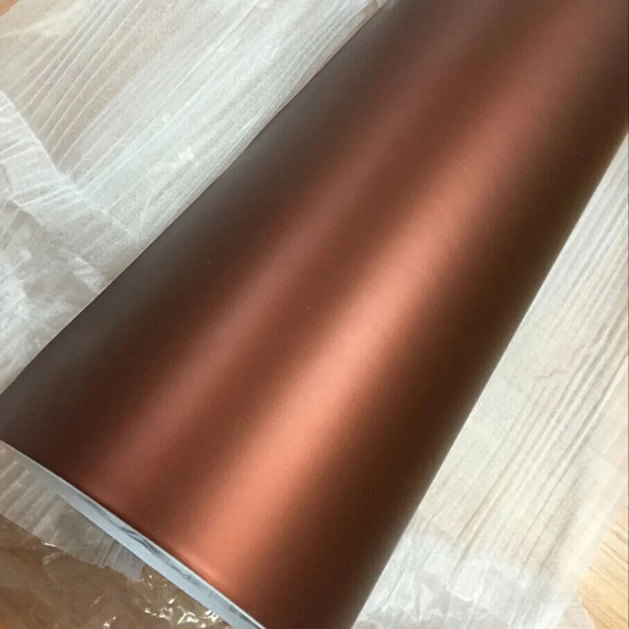 Car Stickers PVC Film Metallic Brown Vinyl Chrome Matte Wraps Decals 10~60x152cm