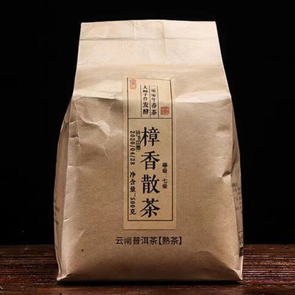 500g Yunnan Pu'er tea ripe tea camphor pu'er tea loose tea big leaf seed ripe