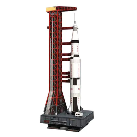 1:300 USS Saturn V Rocket&Launch Pad Unassembled Paper Model Handmade Ornaments
