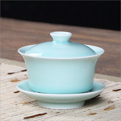 Longquan Celadon Teabowl,jade Green Porcelain Teabowl 4 Optional Colors 龙泉弟窑青瓷茶碗