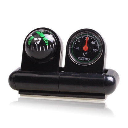 2in1 Guide Ball Car Compass Thermometer Hygrometer Vehicle Interior Accessories