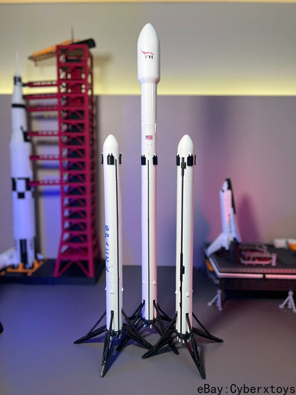1:144 NASA SpaceX Falcon Heavy F9 Strong back Rocket Model Set Foldable Leg