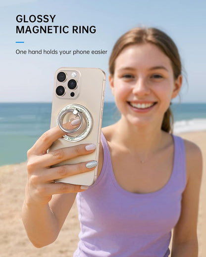 Magnetic Phone Ring Holder Compatible with Magsafe - Cell Phone Grip Magnet Remo