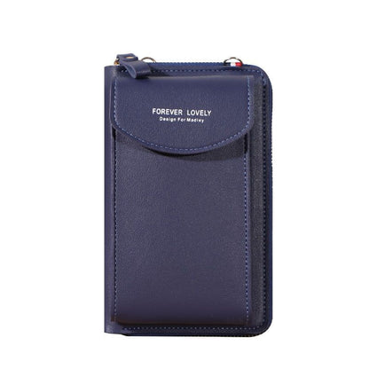 Wallet Diagonal Synthetic Phone Clutch Bag Purse Large Travel Card Holder Cover