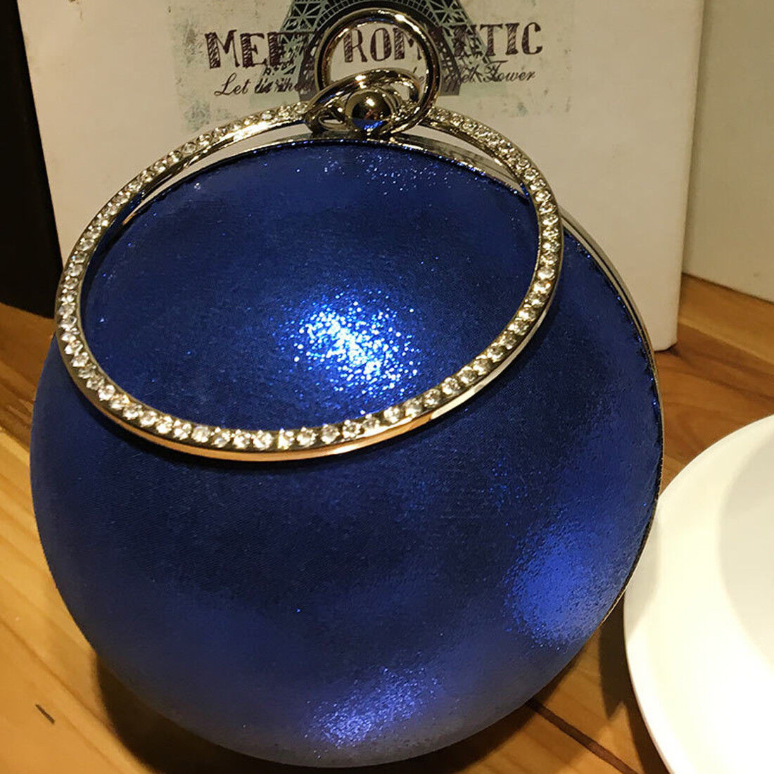 Women Round Ball Shoulder Messenger Bag Party Evening Clutch Fashion Phone Purse