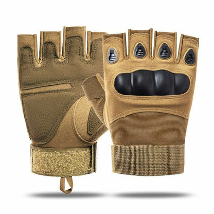 Half-finger Gloves Hiking Anti-slip Riding Fighting Hunting Paintball Outdoor XL