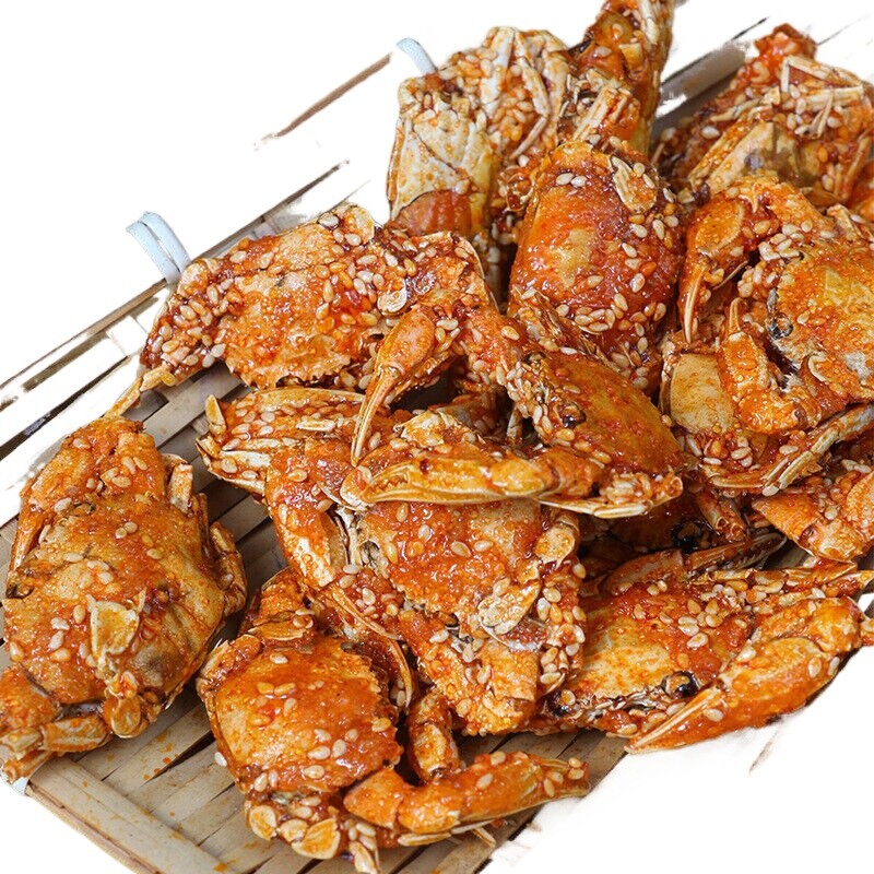 500g Spicy Small Sea Crabs Canned Cooked Seafood