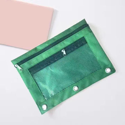 Mesh Pencil Pen Case Zipper Travel Pouch Cosmetic Bag Storage Stationery ಇ