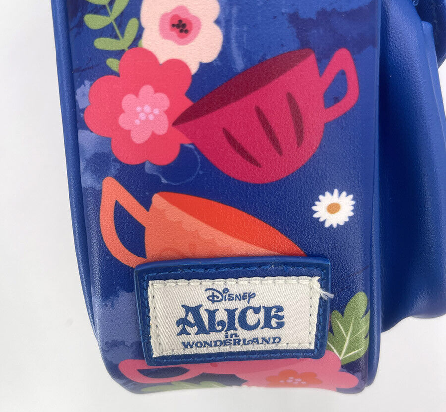 Disney Alice In Wonderland Crossbody Bag Rare 8.5" Lady Purse Blue