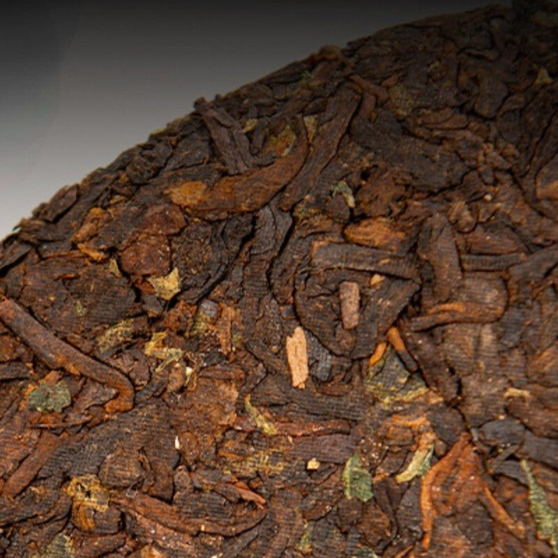 357g Aged Yunnan Puer Tea Glutinous Rice Aroma Cooked Pu'er Tea Pu-Erh Tea Cake