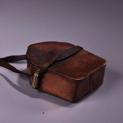 Tibetan Old Pure Copper Handmade Gau Box Antique Tibetan Buddhist Collectible