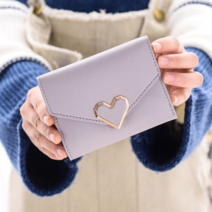 Short Wallets Synthetic Leather Purse Card Holder Wallet Small Zipper Coin Bags