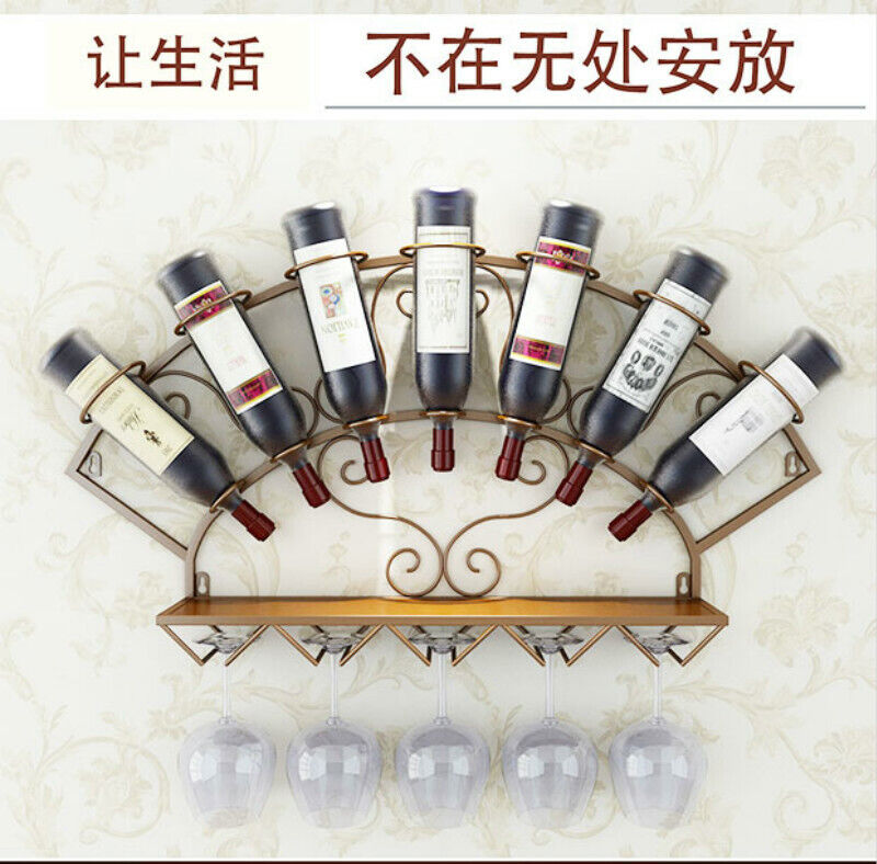 Wine Holder Rack Bottle Wine Bottle Display Rack Glassware Storage Shelf Whiskey