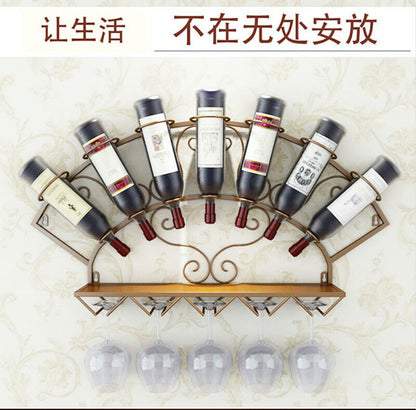 Wine Holder Rack Bottle Wine Bottle Display Rack Glassware Storage Shelf Whiskey