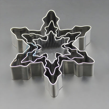 Cake Tool Snow Flake Shape 3pcs/Lot Cookie Cutter Stainless Steel Snow Mold Form