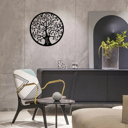 1pc, Tree Of Life Metal Wall Art 11"x11", Room Decor, Home Decor, Iron Art
