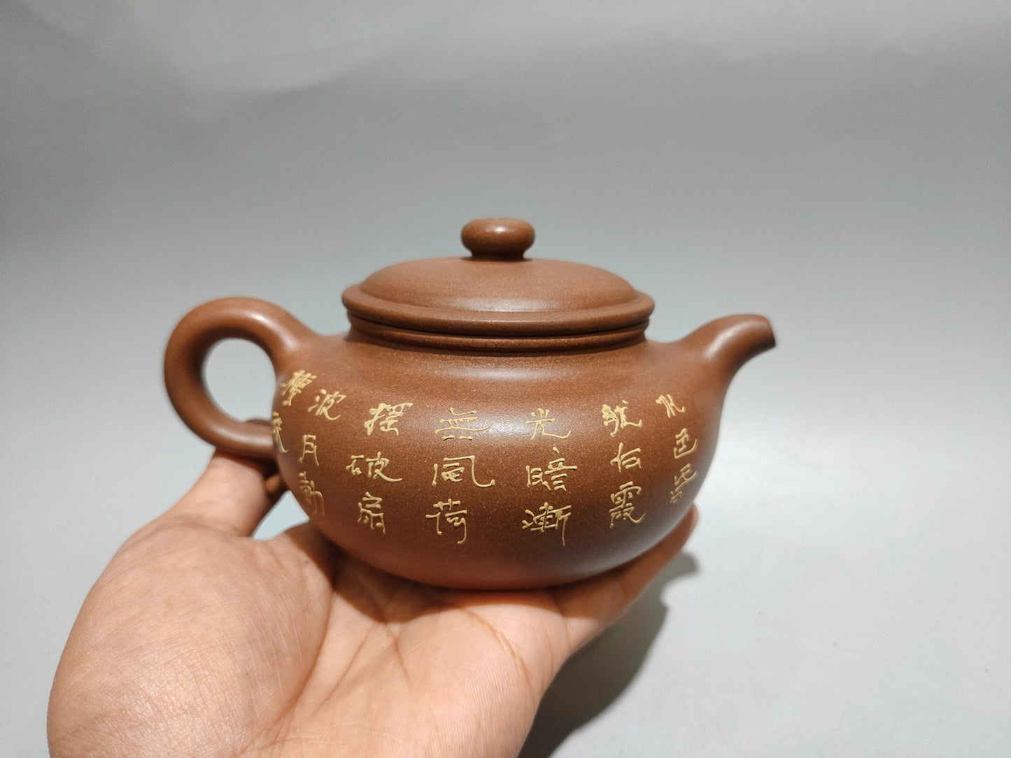 Chinese Yixing Zisha Clay Handmade Exquisite Flowers&Birds Teapot 31317