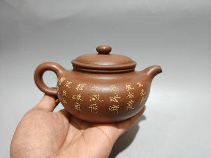 Chinese Yixing Zisha Clay Handmade Exquisite Flowers&Birds Teapot 31317