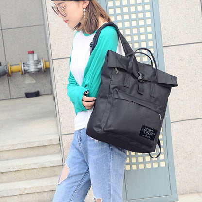 Women's Ladies Casual Nylon Zipper Hasp Handbag School Bag Travel Backpack Bag