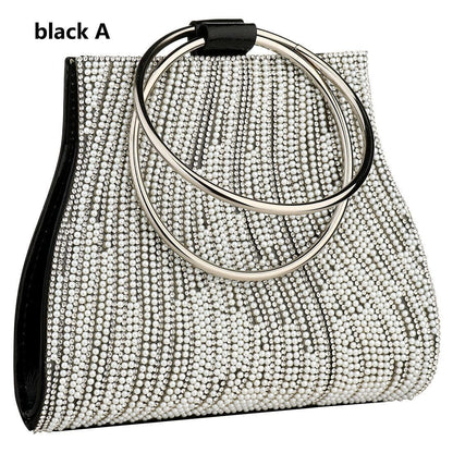 Evening Bag Diamond Rhinestone Clutch Silver Purse Handbags Clutches 9*9*13 CM