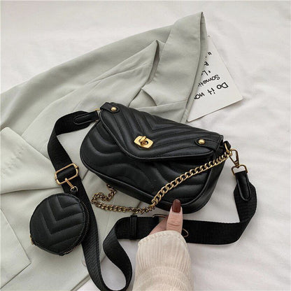 Luxury Bag Crossbody Shoulder Purse 2 In 1 Messenger Handbag Tote Fashion Pouch