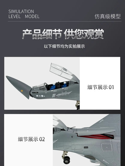 1:48 48CM China J-16 Fighter Army Airplane Diecast Military Plane Aircraft Model