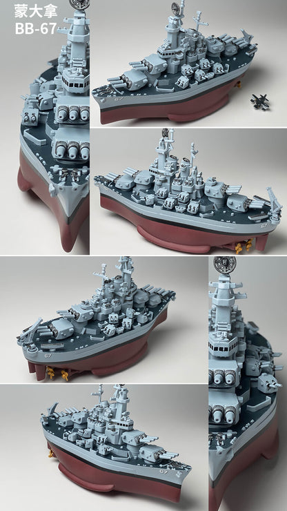 War II USS Missouri Montana Battleship Ship Model 3D printed static model