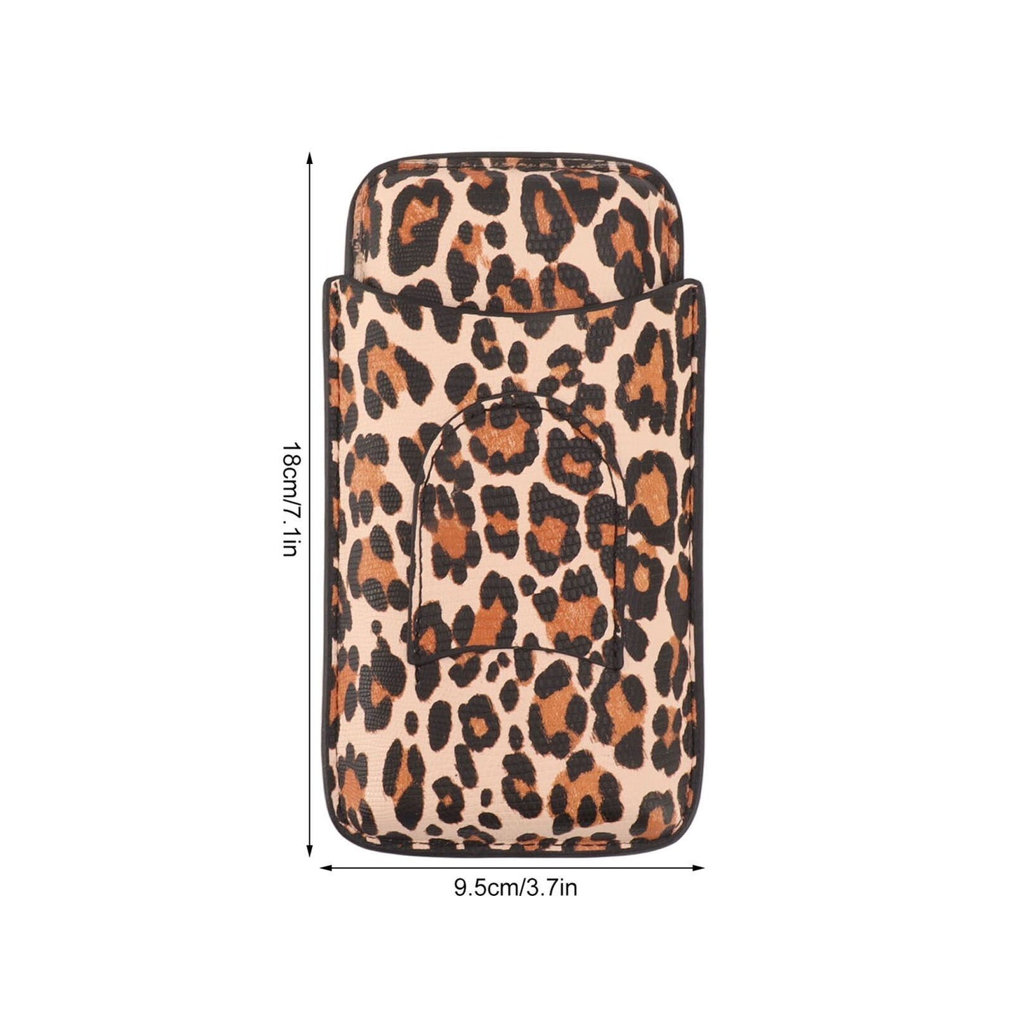 Cigarettes Case Leather 3 Cigar Holder Travel Smoking Accessory Storage 19x9.5cm