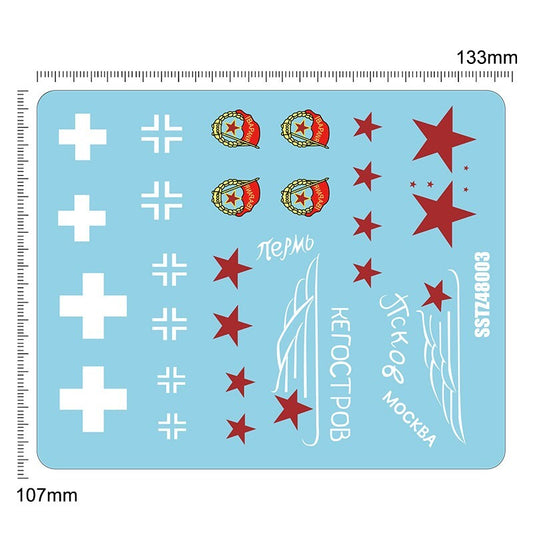 SSTZ48003 1/48 Military Model Kit Water Decal For Universal Soviet Tank