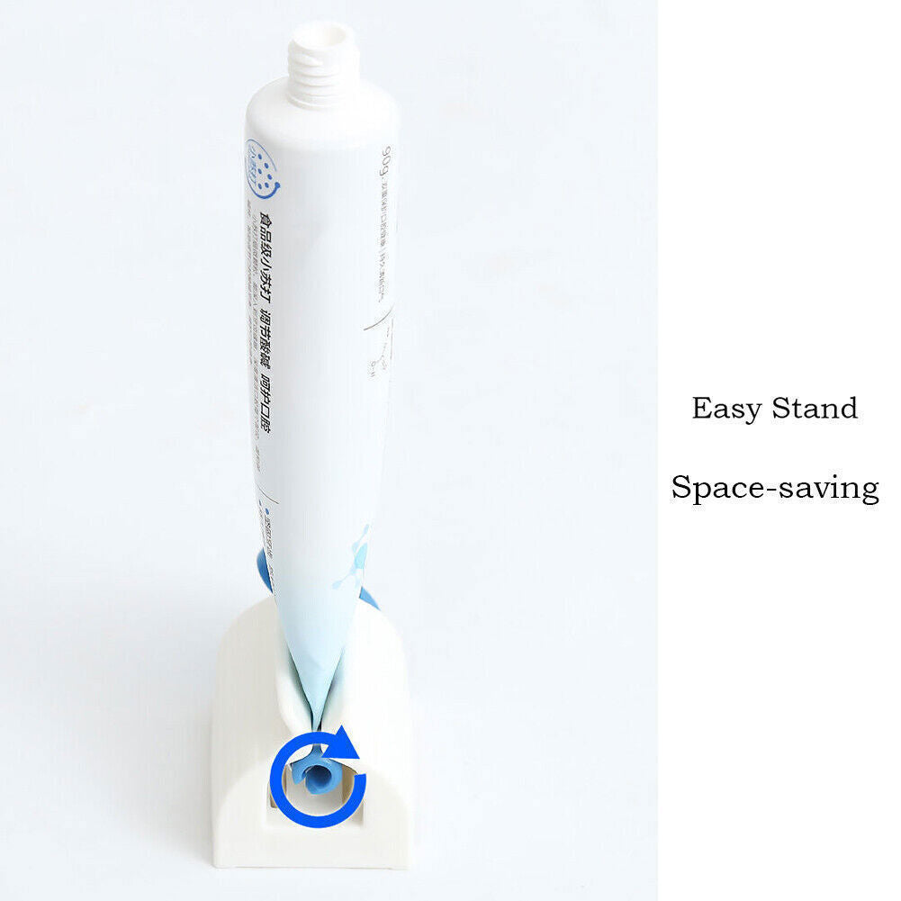 3x Toothpaste Squeezer Bathroom Tube Easy Stand Dispenser Rolling Holder Seat