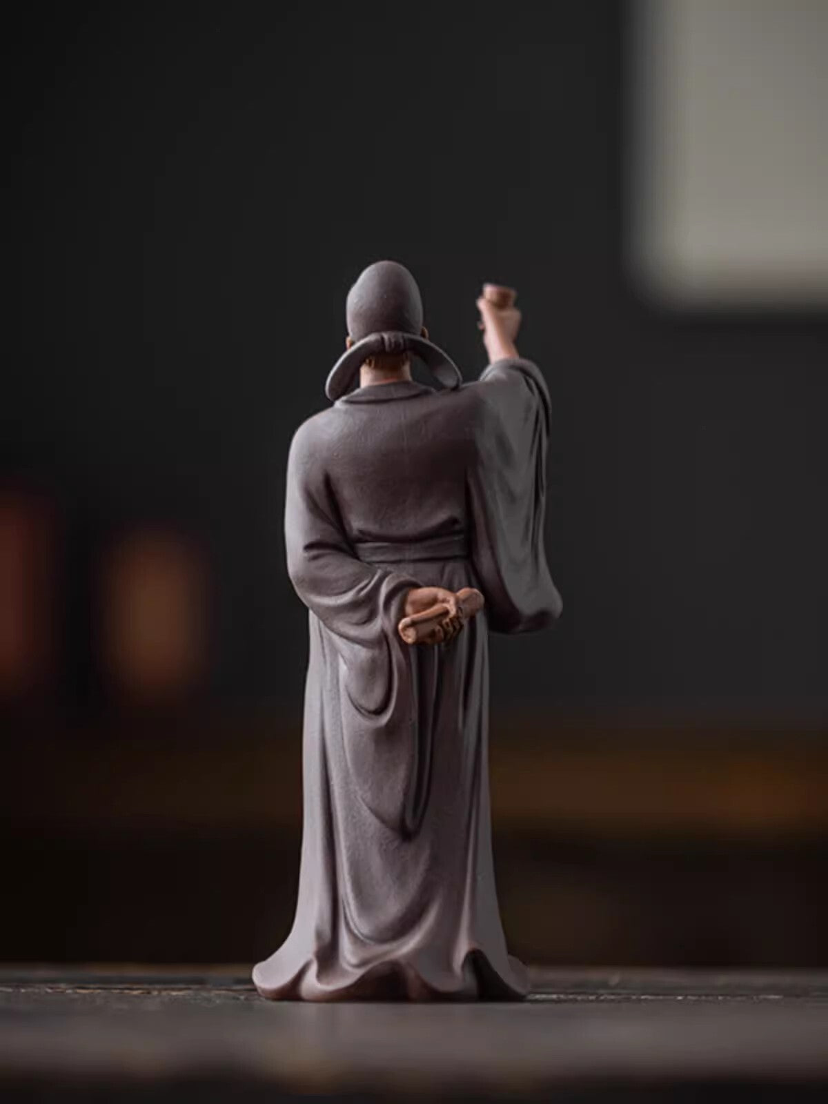 Chinese Poet Li Bai Statue Zi Sha Clay Figure