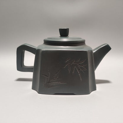 Vintage Chinese Yixing Purple Clay Teapot Zisha Ceremony Carving Collectible Art