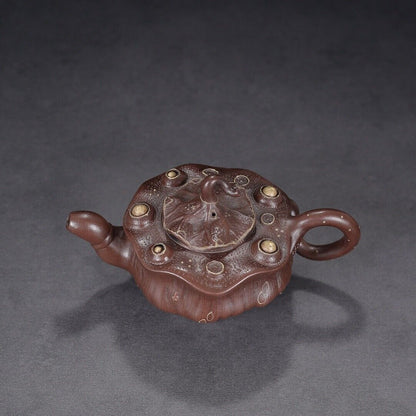 Chinese Yixing Zisha Clay Handmade Exquisite Teapot（莲子 底款：蒋蓉）