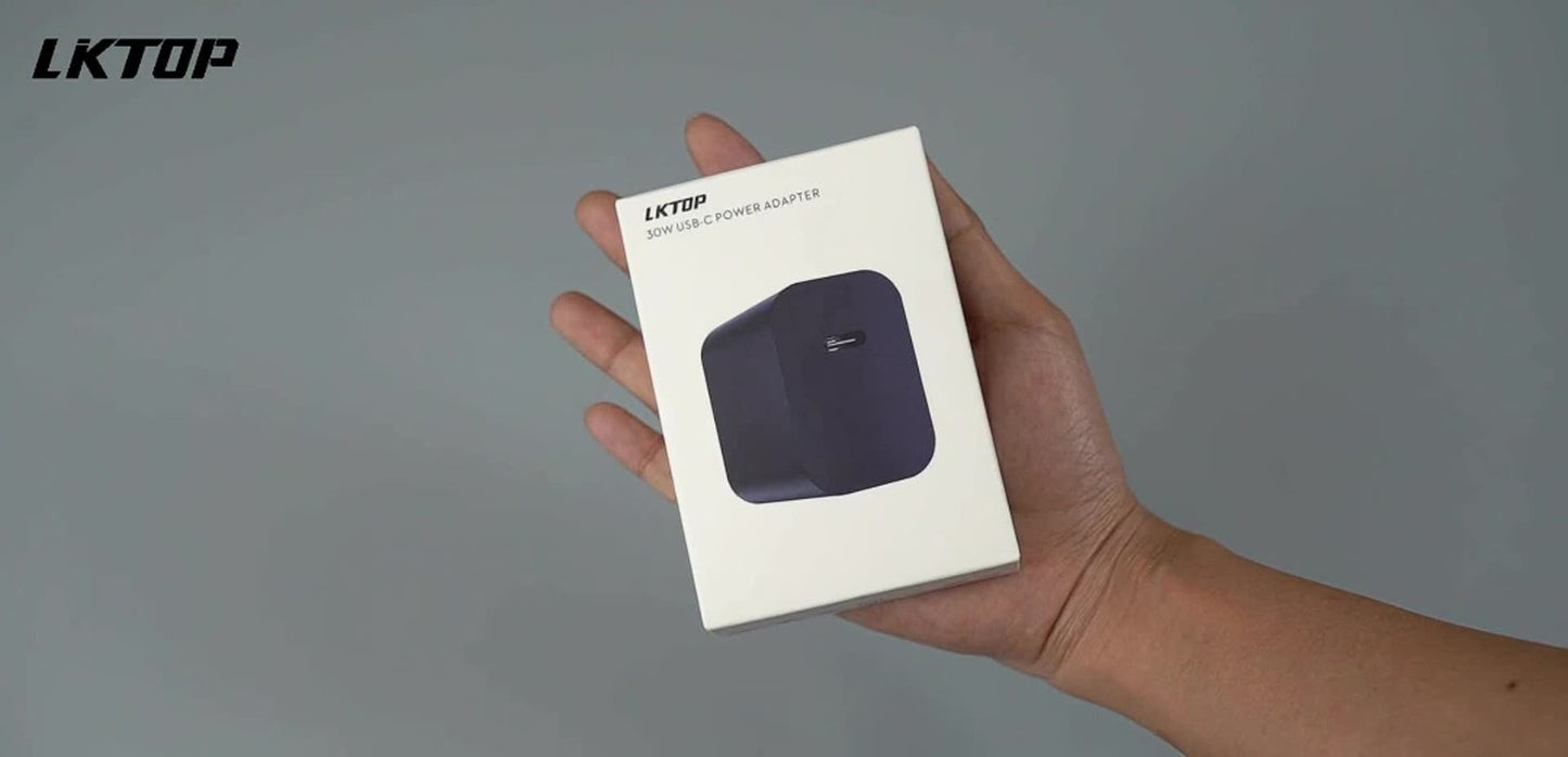 LKTOP 30W USB-C Power Adapter – Fast Charge DJI Mini 4 Pro/Air 3/Osmo & More