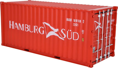 1:20 Hamburg SUD 20GP Shipping Container Model Abs Resin & Wood Toy Decoration