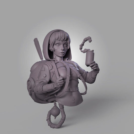 1/10 resin figures bust model kit POP-UP SHOP GIRL Unassembled Unpainted