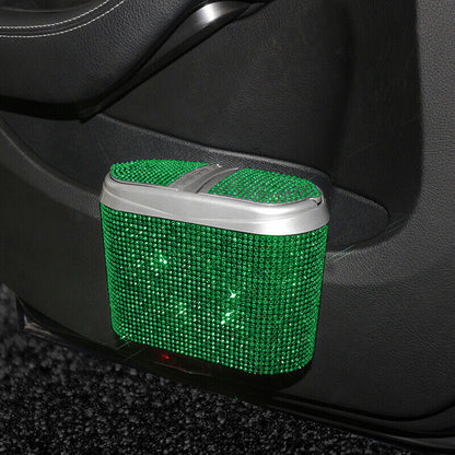 Car Van Trash Waste Bin Flip Case Rubbish Holder Auto Garbage Can Storage Box