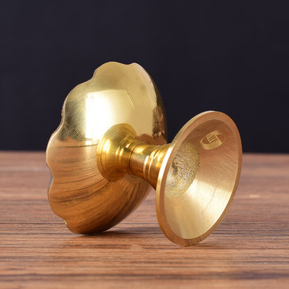 6cm Copper Candlestick Buddha Butter Lamp Seat Candle Base Buddha Supplies