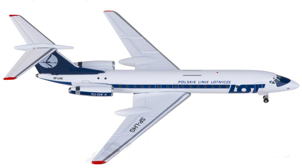 1:500 Herpa LOT Tupolev TU-134A Passenger Aircraft Plane Diecast Airplane Model