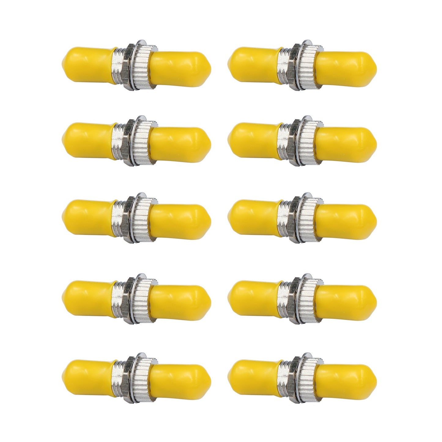 10 Pcs Fiber Optic Adaptor ST to ST Singlemode Single Cable Connector Coupler F