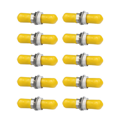 10 Pcs Fiber Optic Adaptor ST to ST Singlemode Single Cable Connector Coupler F