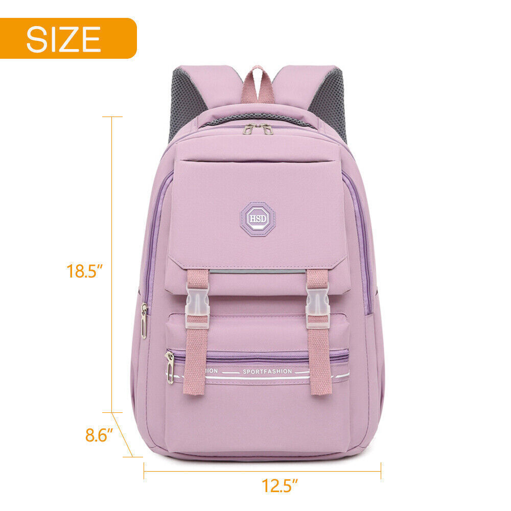 18.5" Large Girl School Backpack Bookbag Waterproof Laptop Travel Bag Rucksack