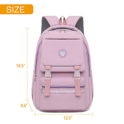 18.5" Large Girl School Backpack Bookbag Waterproof Laptop Travel Bag Rucksack