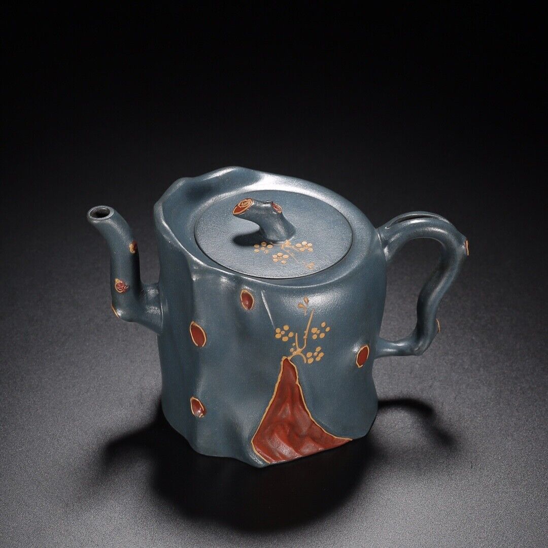 Chinese Yixing Zisha Clay Handmade Exquisite Teapot（树桩 底款：蒋蓉）