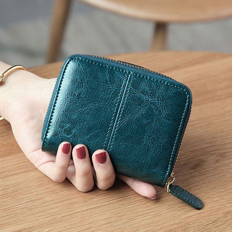 Leather Wallet Women Short Mini Clutch Purse Coin Pocket Credit Card Holder Bag
