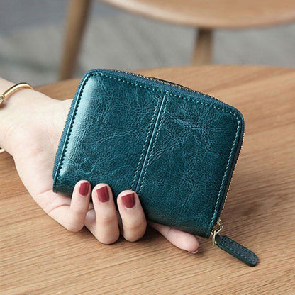 Leather Wallet Women Short Mini Clutch Purse Coin Pocket Credit Card Holder Bag
