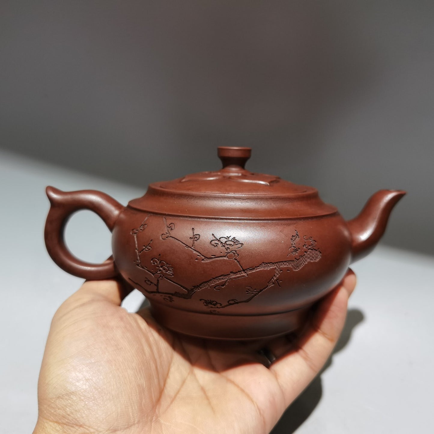 Yixing Zisha Purple Clay Pot Handmade Famous Phrase Kung Fu Tea Health Teapot